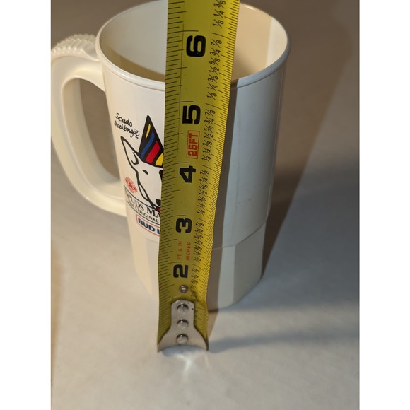Vintage Spuds Mackenzie Bud Light Plastic Beer Super Mug Cup 7.5"Tall - Picture 9 of 9
